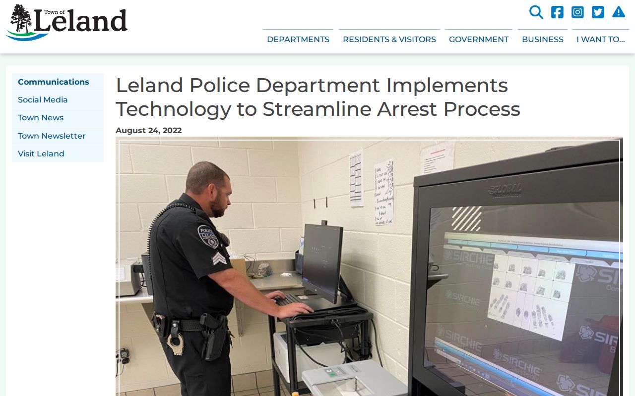Leland arrest processing technology announcement