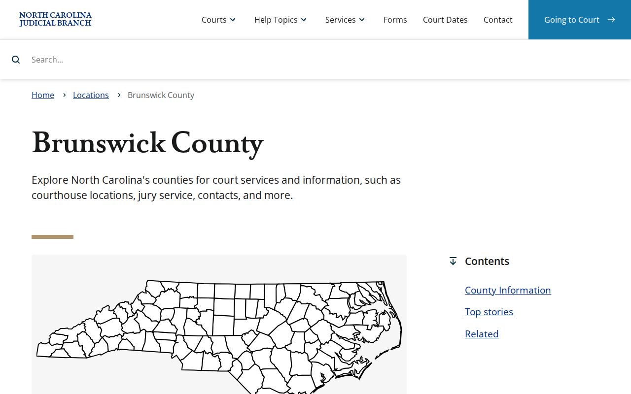 Brunswick County North Carolina court records access